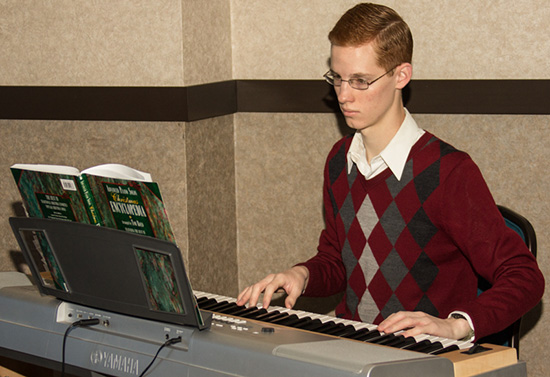 Steven Ramsey at the keyboard